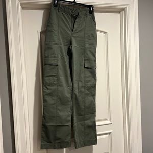 Olive green cargos from Abercrombie